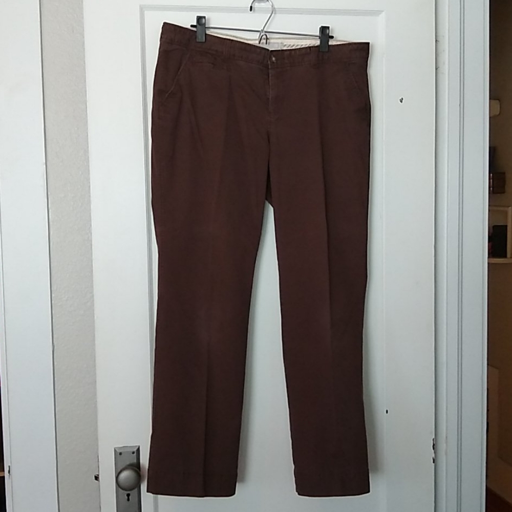 Old Navy brown bootcut khakis
